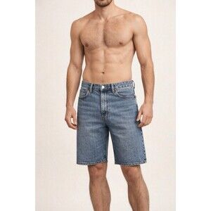 Levis Men's 550 Shorts 36x10 Relaxed Fit Light Wash Blue Denim Jorts Jean Y2K